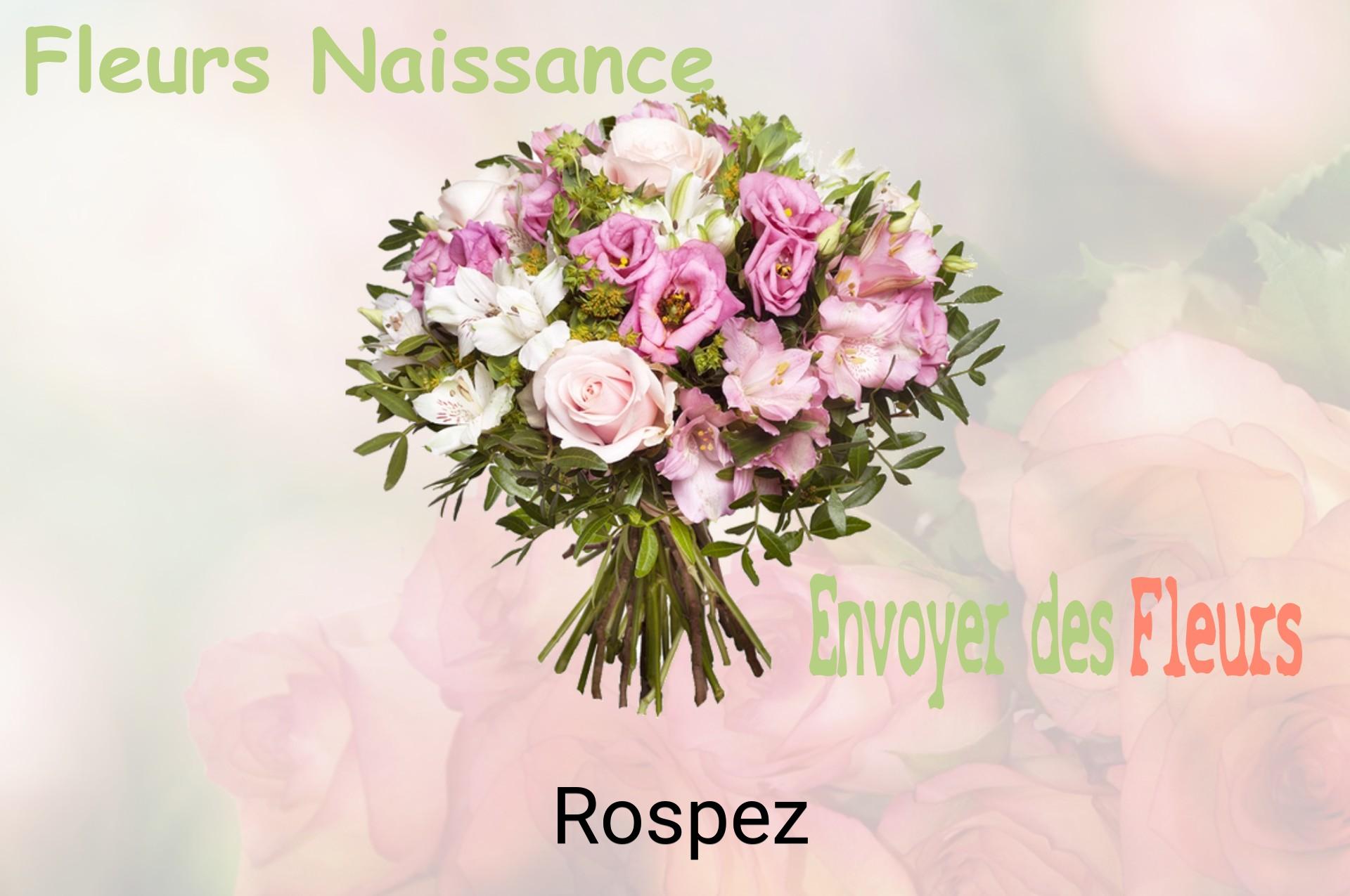 Bouquet de fleurs de naissance livré à Rospez